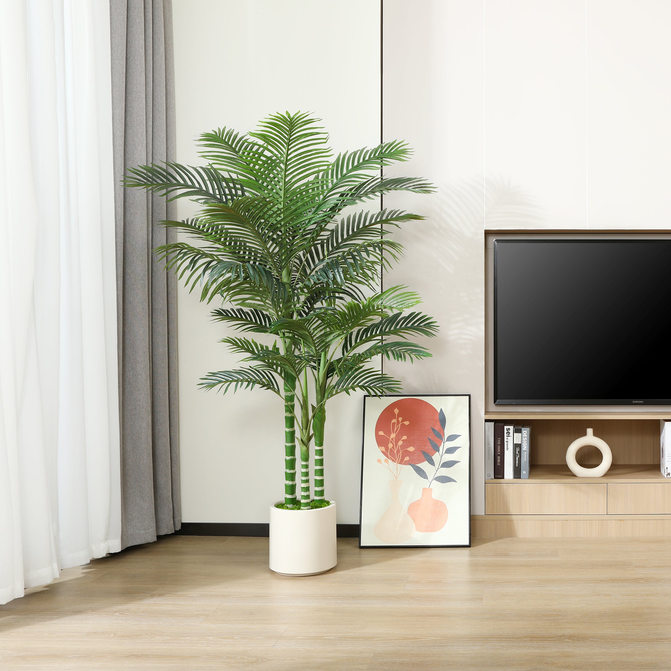 Soft-touch fabric Artificial Palm Tree for a natural look and feel