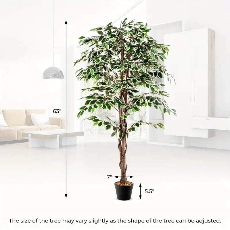 6 Ft Artificial Ficus Tree – Lush, Maintenance-Free Elegance 6ft Luxiplant