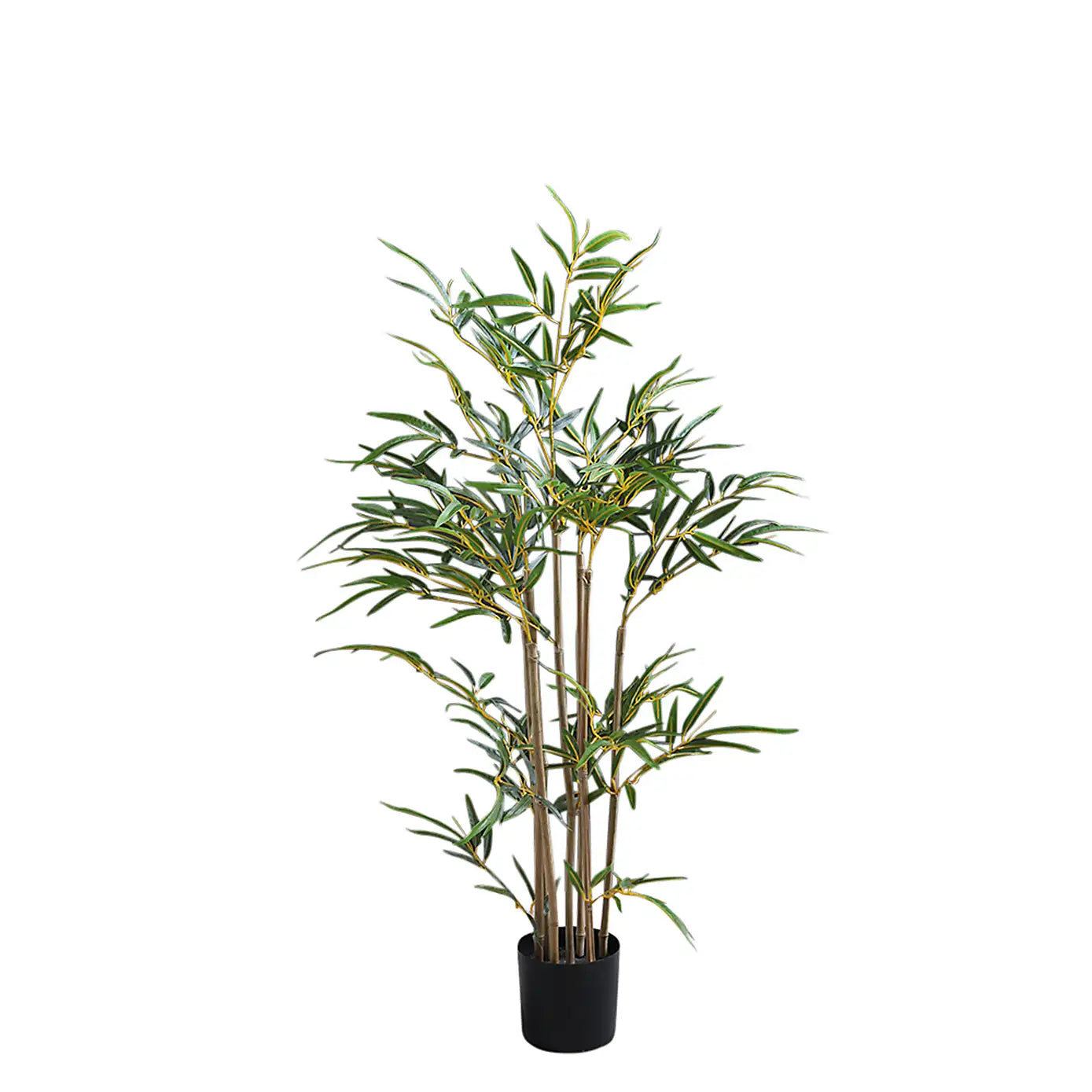 4 Ft Artificial Bamboo Tree in Black Plant Pot – adds a lush green touch to interiors