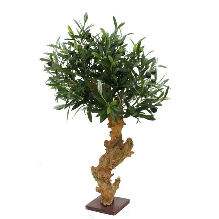 Realistic 2 Ft faux Olive Bonsai – perfect for home and office decor