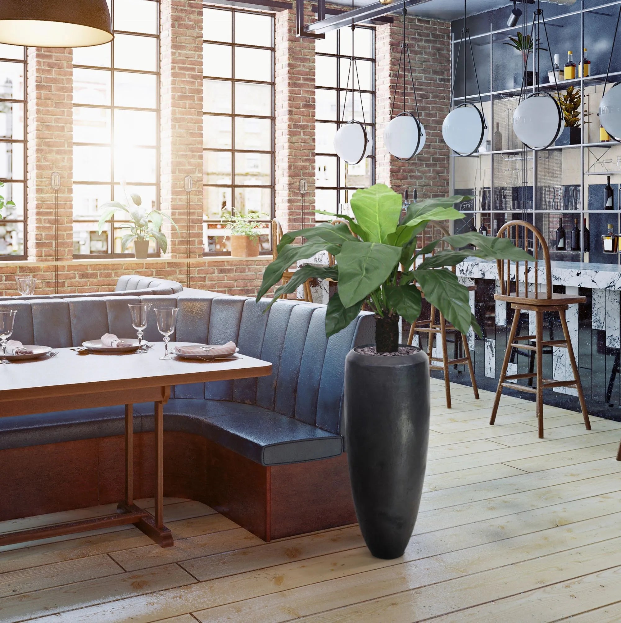 Vibrant 3 Ft faux Anthurium Jungle King for indoor and outdoor spaces