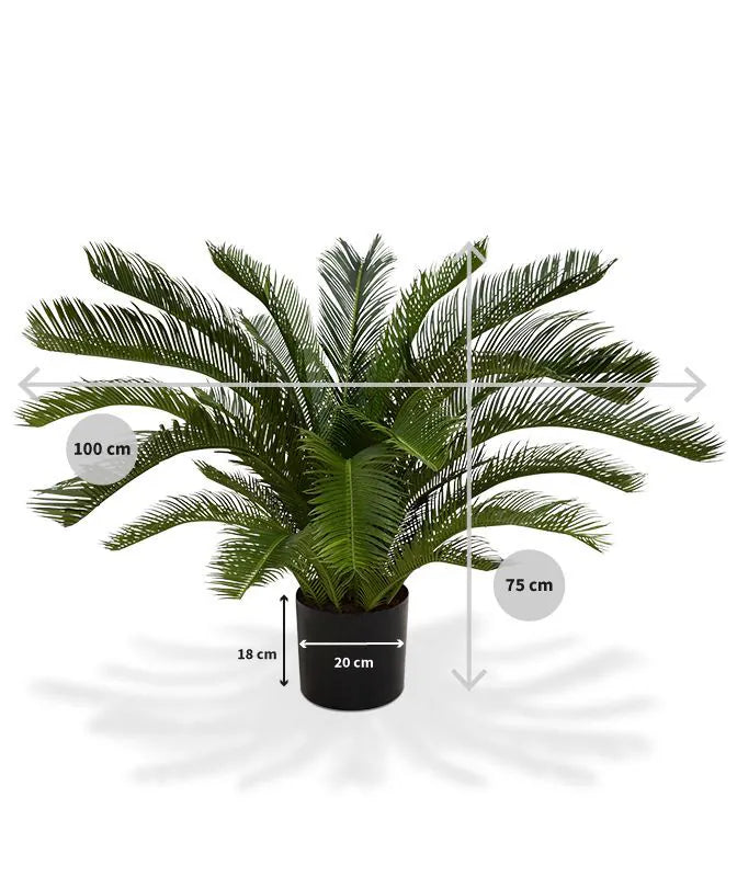 Decorative 2 Ft artificial Sago Palm with detailed natural-looking foliage
