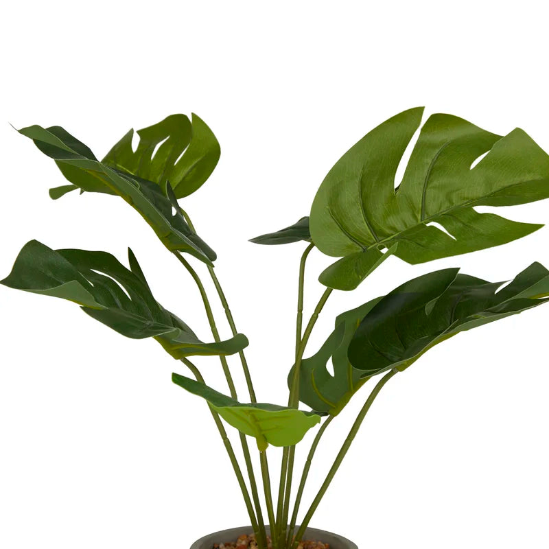 Compact 2ft artificial Monstera plant ideal for tabletops and shelves
