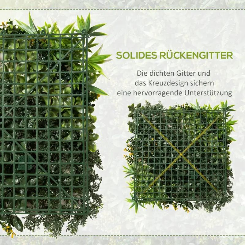 Artificial Plant Wall Panels – Set of 12 UV-Protected Hedge Panels for Privacy & Decoration | Durable Green Wall for Garden, Weddings, Restaurants & Hotel Lobbies