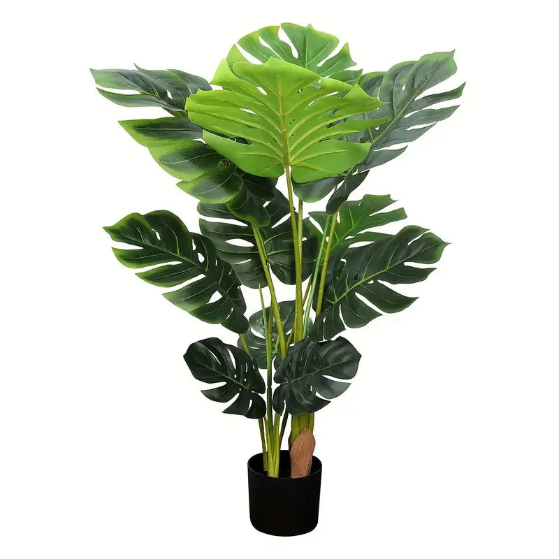 Lifelike 4ft Faux Monstera Plant – Tropical Greenery Without Maintenance