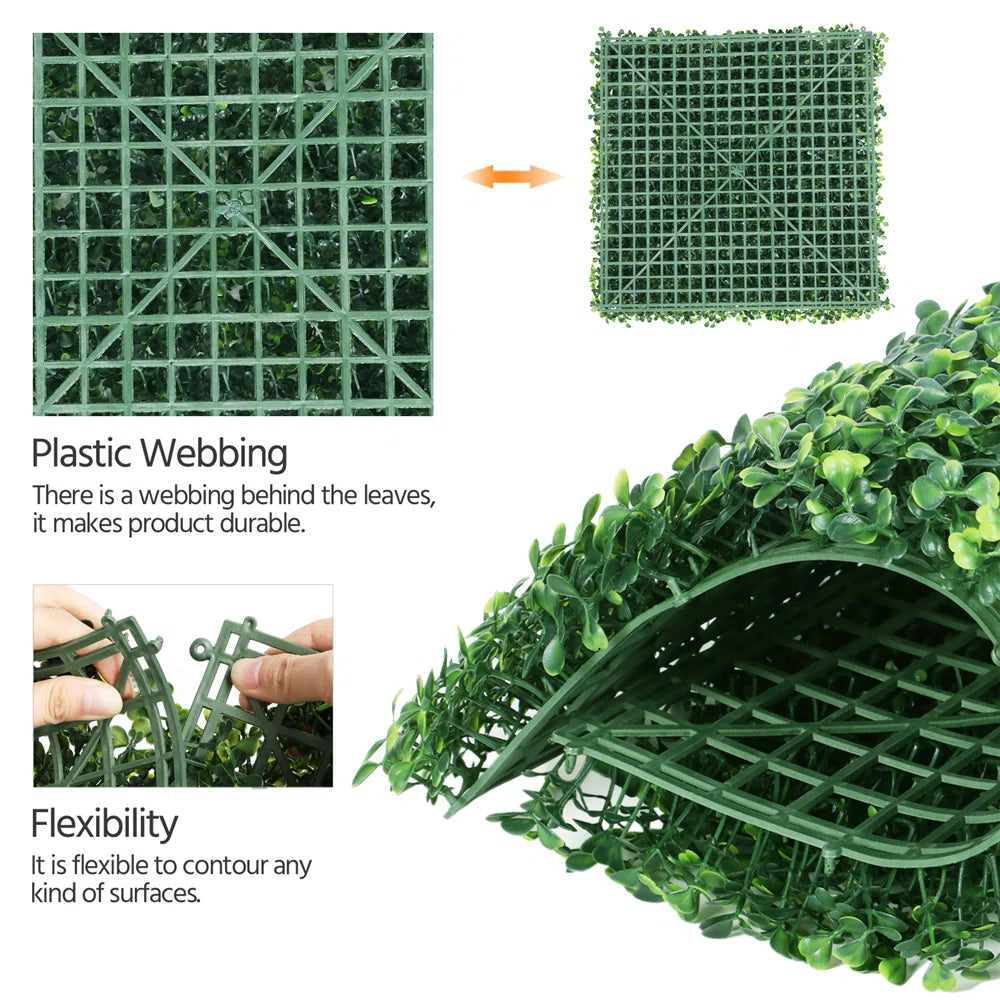 Artificial Boxwood Wall Plant 50x50 cm – Lush Greenery for Indoor & Outdoor Privacy & Wall Decor