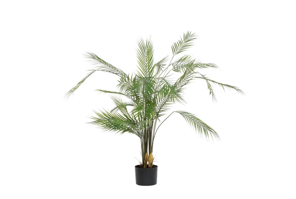 Realistic Faux Palm Tree with Vibrant Green Foliage