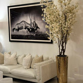 7 Ft Cherry Blossom Tree Floral Arrangement – Luxe Artificial Bloom (Pot Not Included) – full plant shot showcasing realistic foliage