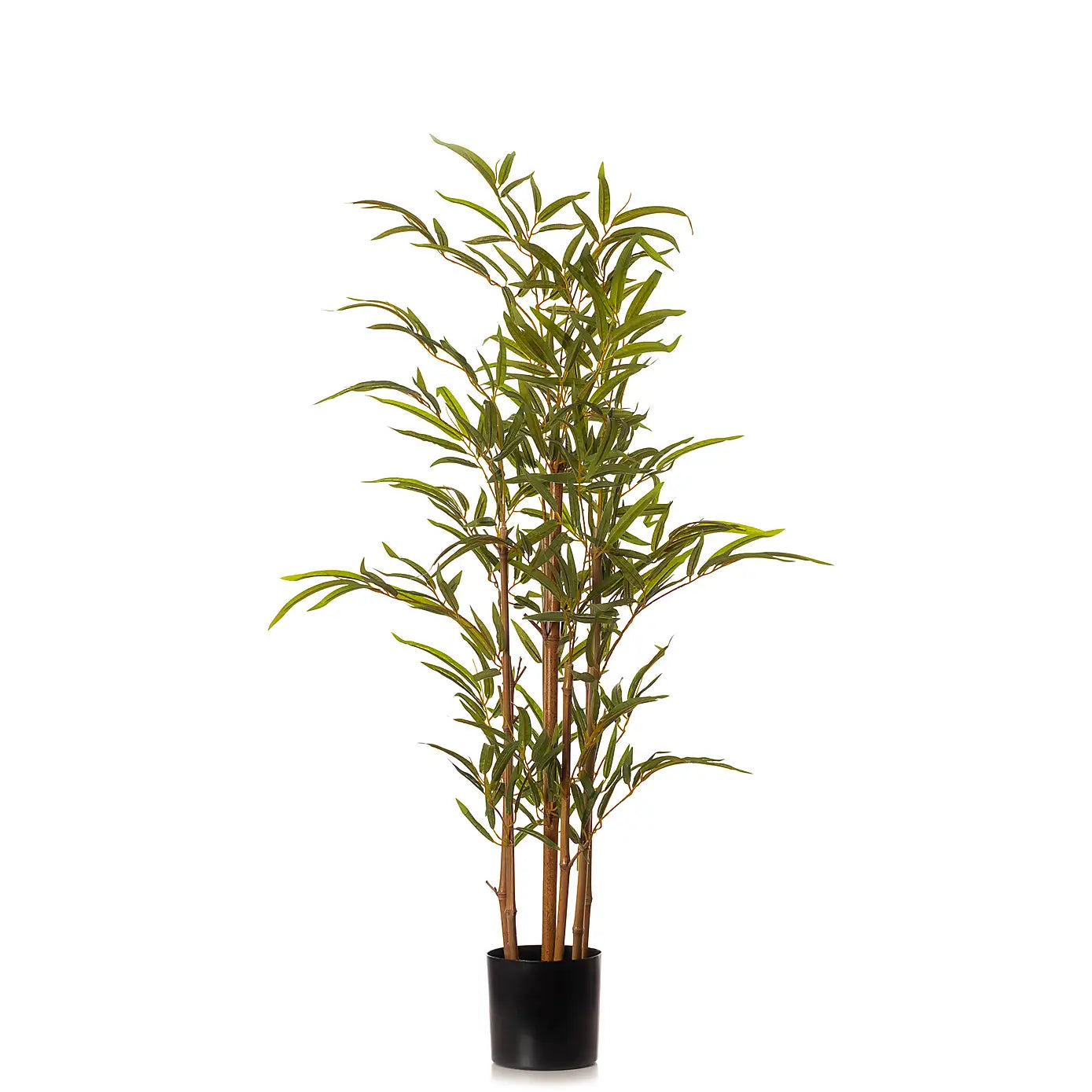 4 Ft Artificial Bamboo Tree in Black Plant Pot – lifelike tropical plant alternative