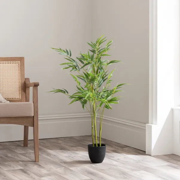 3 Ft Artificial Bamboo Tree in Black Plant Pot – perfect for modern home decor