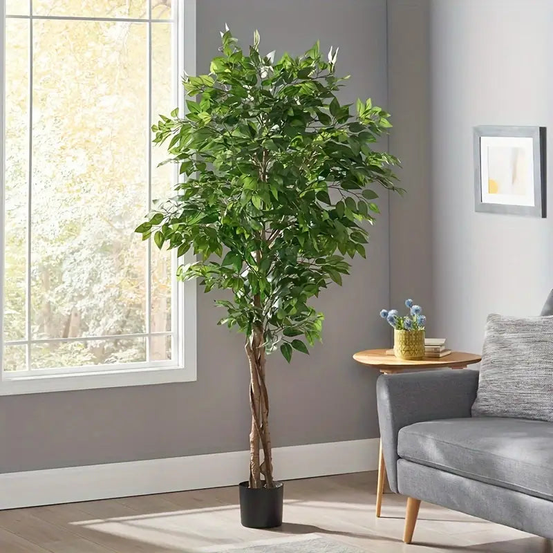 Tall 6ft Faux Ficus Tree – Elegant Greenery for Any Setting