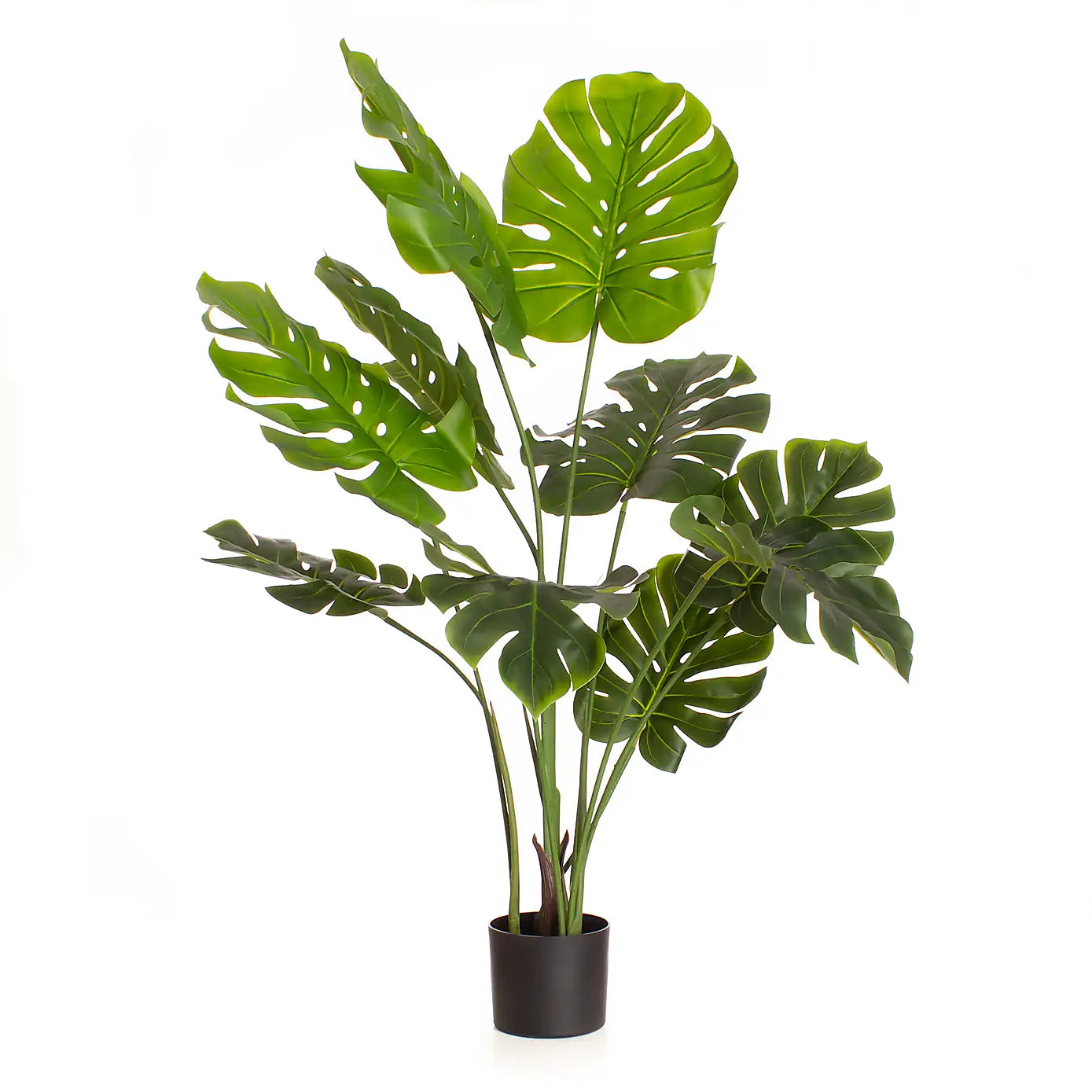 4 Ft Artificial Monstera Cheese Plant in Black Plastic Plant Pot – adds a lush green touch to interiors
