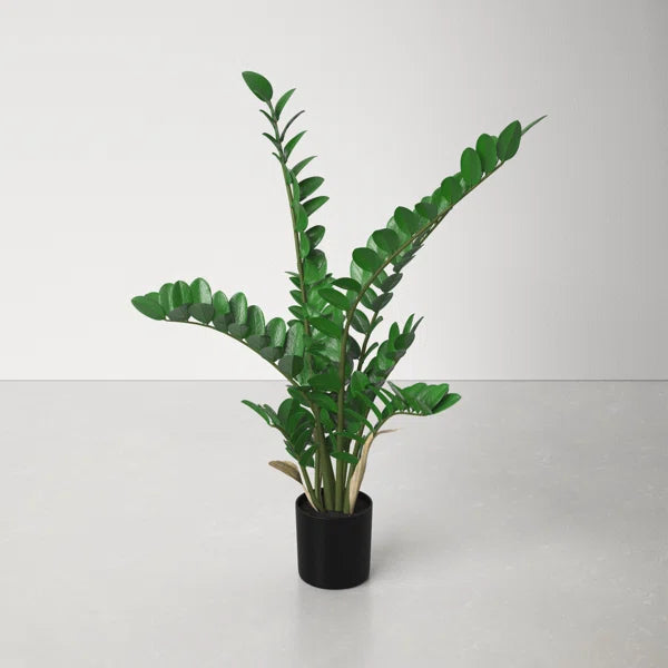 Realistic 3ft faux foliage plant with lush green leaves