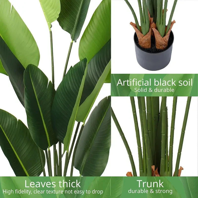 6 Ft Artificial Travelers Palm Plant-Lifelike Faux Tropical Indoor Plant 6ft Luxiplant