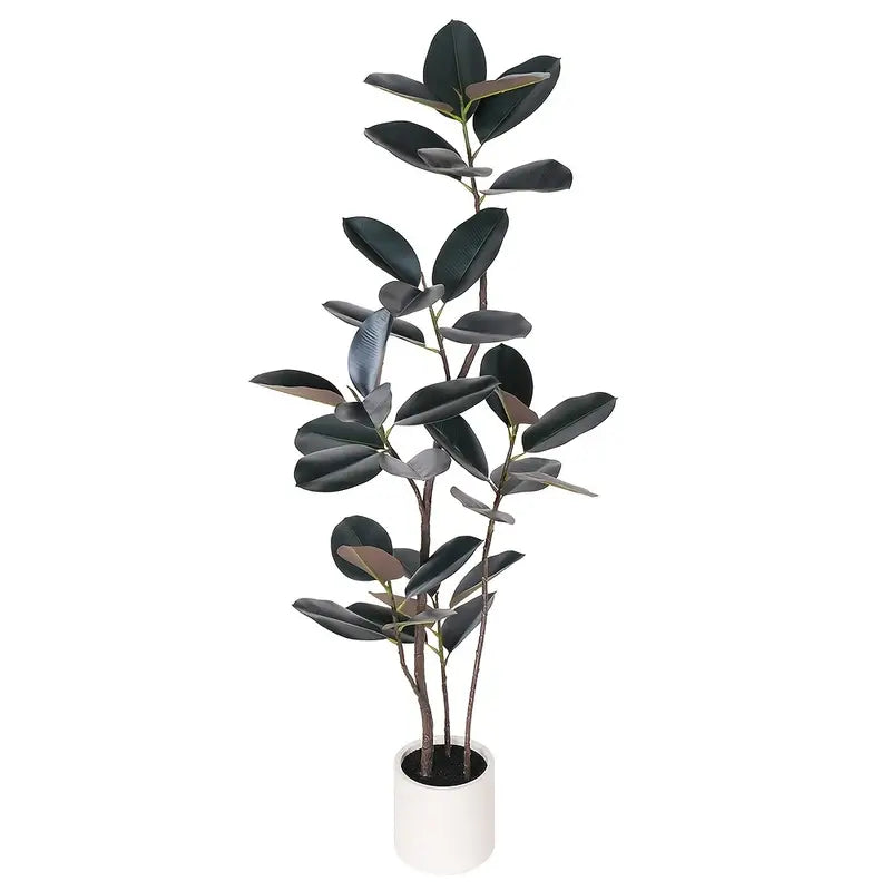 Real-Touch Faux Rubber Tree – High-Quality Rubber Material
