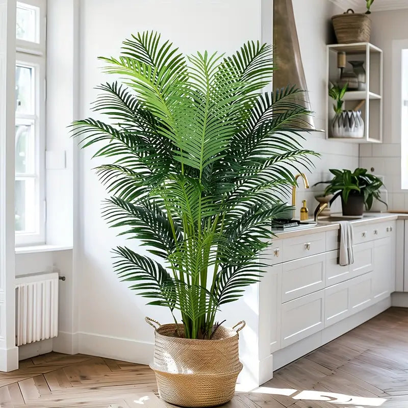 6ft Artificial Tropical Palm Plant with Lush Green Foliage