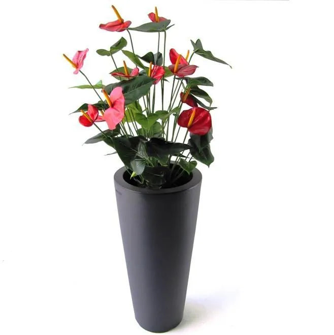 2 Ft Artificial Red Anthurium – Tropical Flower Plant – adds a lush green touch to interiors