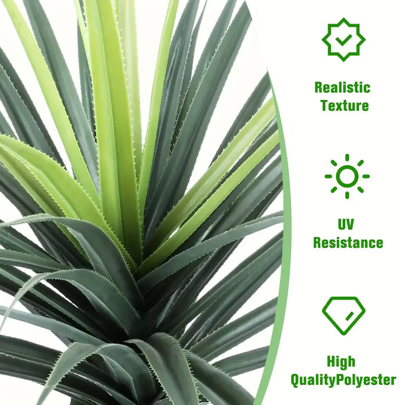 Tall Faux Snake Plant with Stiff, Upright Green Leaves