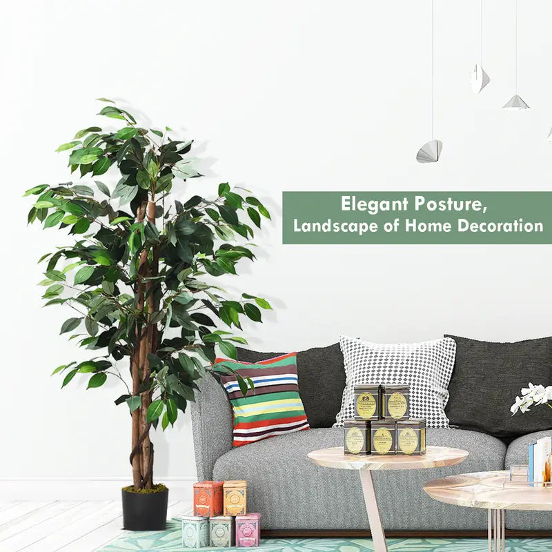 Maintenance-Free 4ft Ficus Artificial Tree for Indoor Spaces