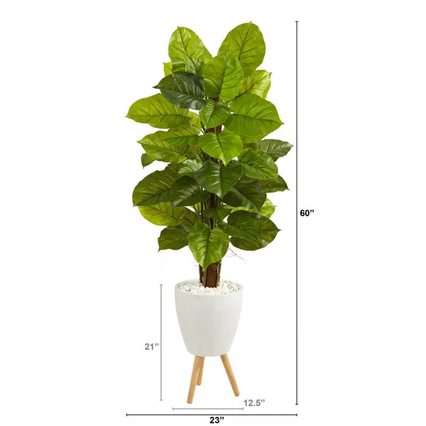 Lifelike soft-touch fabric philodendron plant with a tropical look