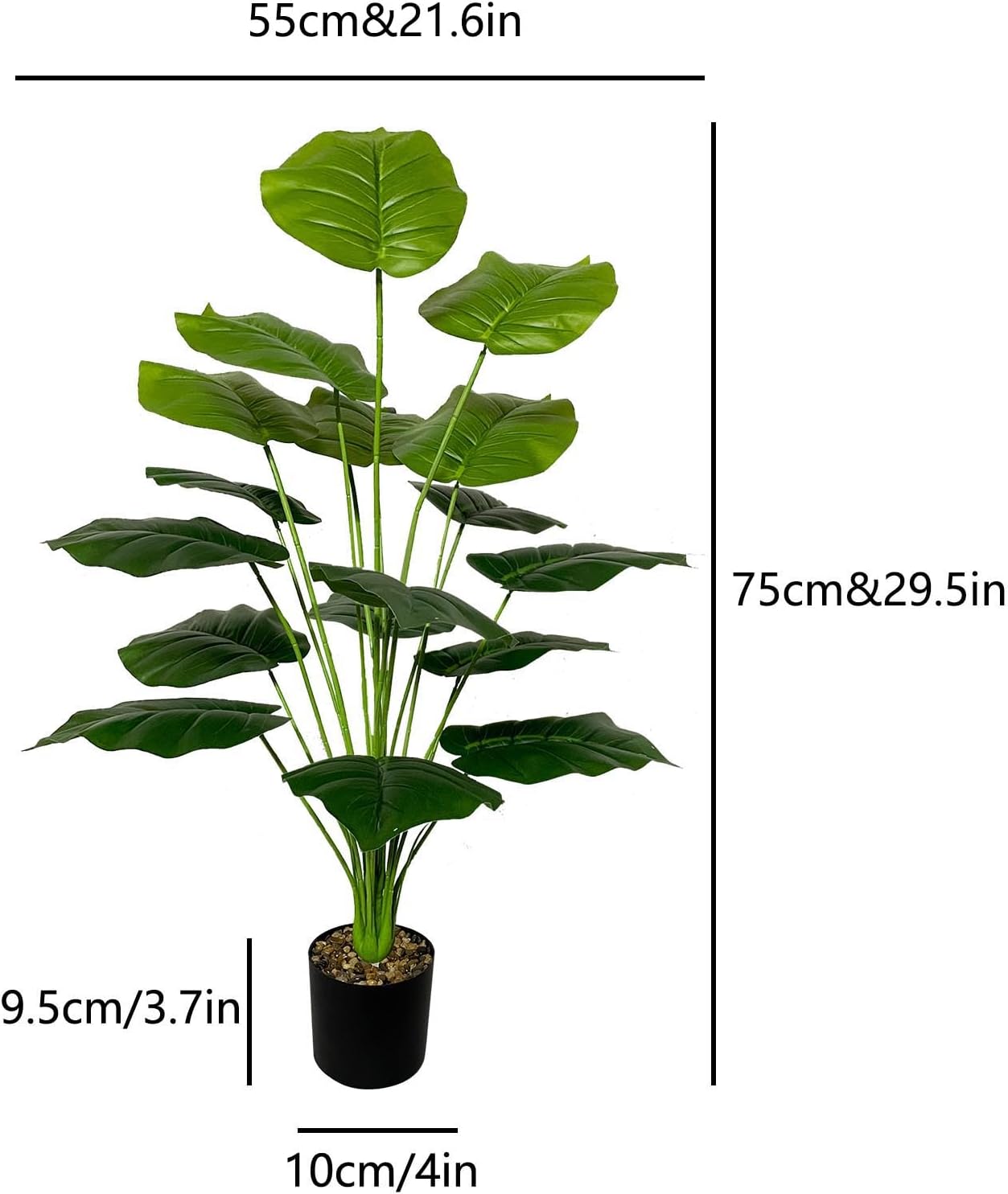 2 Ft Artificial Palm Tree Faux Silk Plant in Pot for Home Office Living Room Bedroom Stairs Foyer Modern Decor Indoor Outdoor Lifelike Fake Potted Housewarming Gifts (75cm Green Palm) – enhances any living space naturally
