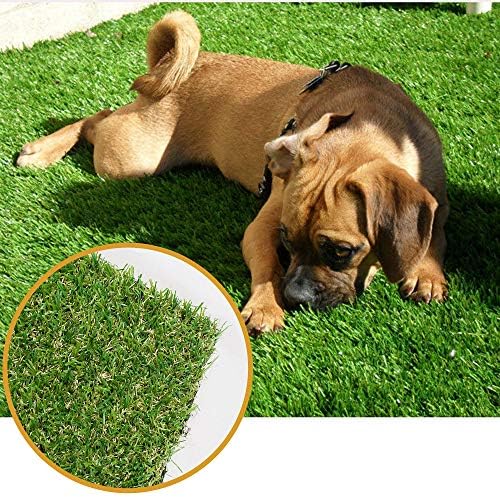 35mm Artificial Grass Turf – 4FT x 6.5FT Customizable Synthetic Grass Rug with Drainage for Indoor & Outdoor Use, Fake Lawn Carpet for Pets, Garden, Patio & Balcony
