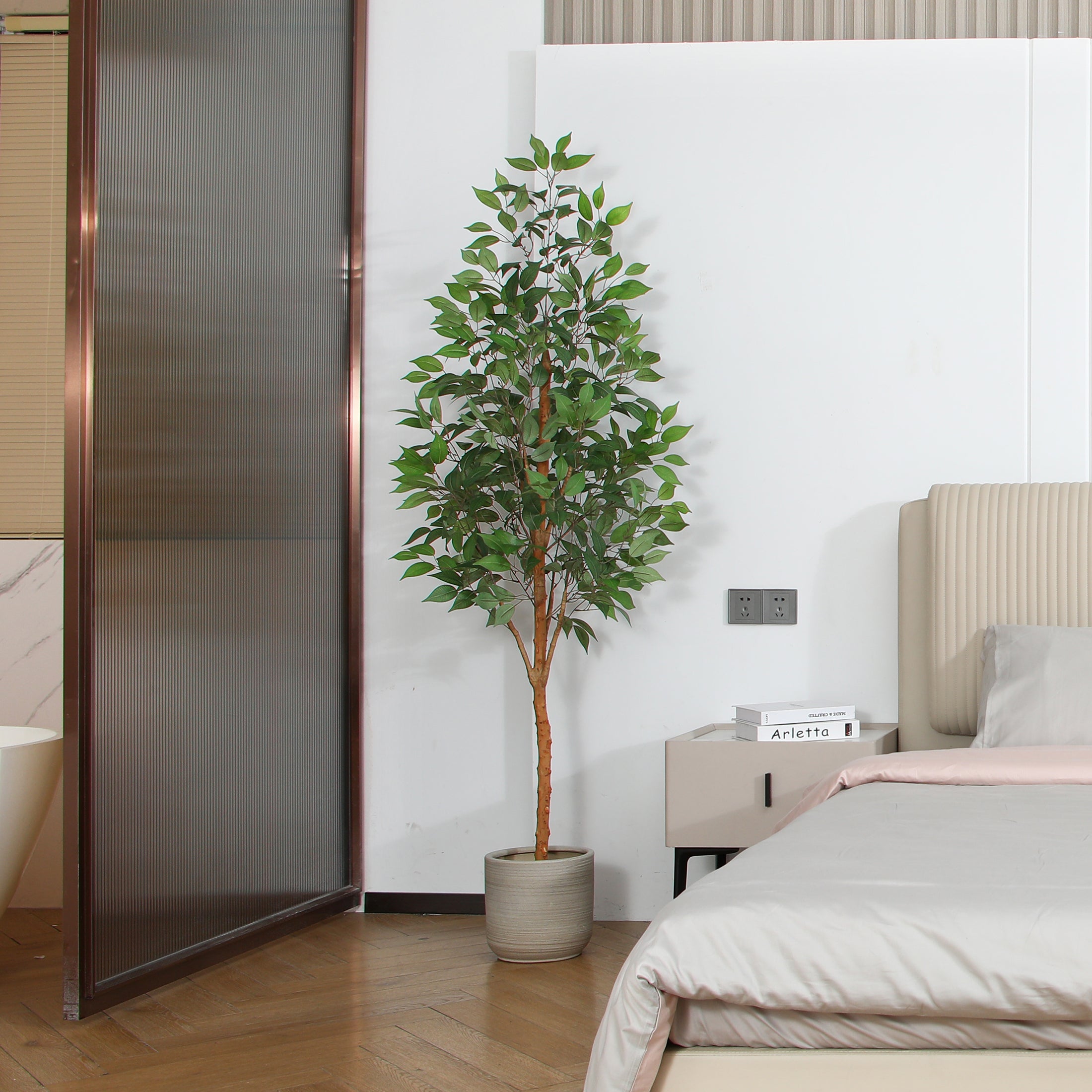 Lush Artificial Ficus Tree with realistic leaves for indoor spaces