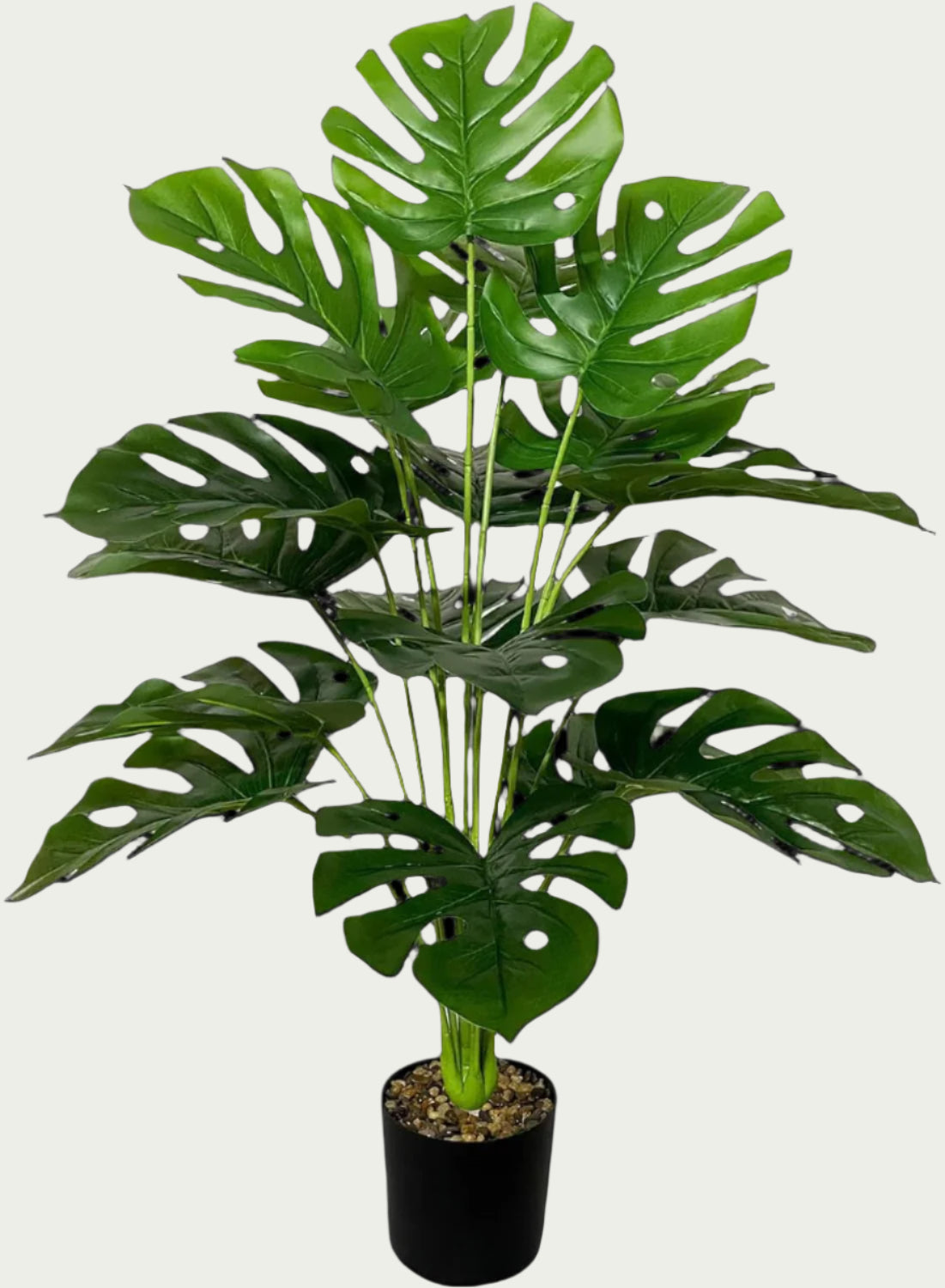 2 Ft Artificial Palm Tree Faux Silk Plant in Pot for Home Office Living Room Bedroom Stairs Foyer Modern Decor Indoor Outdoor Lifelike Fake Potted Housewarming Gifts (75cm Large Green Monstera) – perfect for modern home decor
