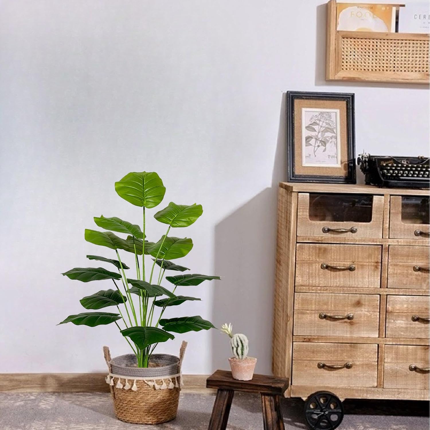 palm plant for bedroom 2 Ft Artificial Monstera Palm – Faux Plant in Pot for Home & Office – Luxiplant
