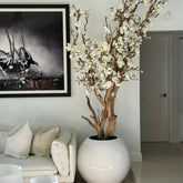 7 Ft Lifelike White Magnolia Tree – Tall, Elegant & Pot-Free Display – full plant shot showcasing realistic foliage