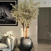 7 Ft Custom Cherry Blossom Tree – Signature Design for Matte Gun Metal Globe (Pot Not Included) – styled for modern home interiors