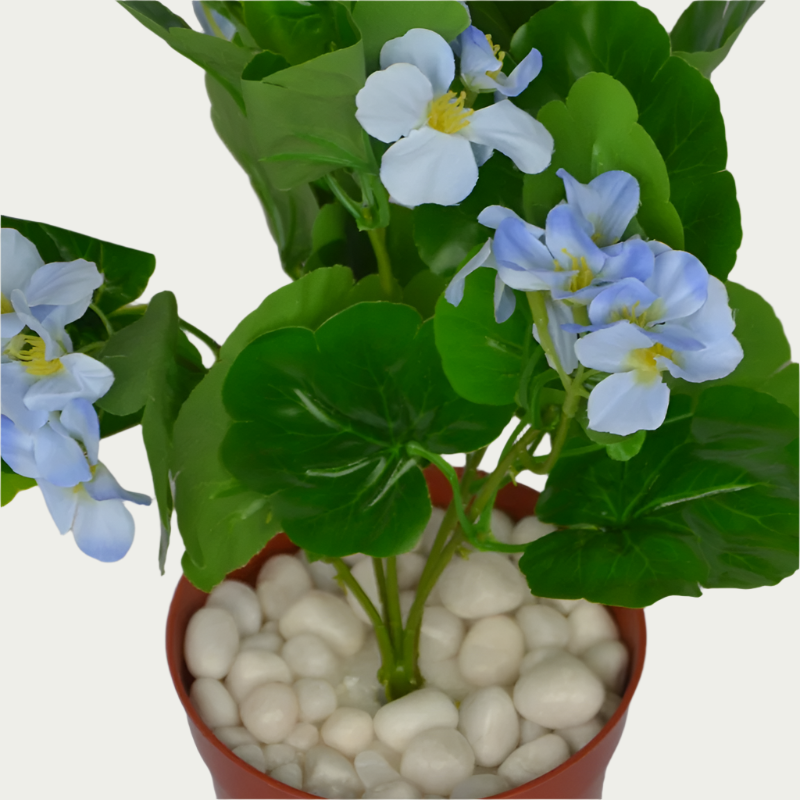 Scene featuring the 1 Ft Geranium Bush Decorative Faux Leaf Arrangement – Elegant Faux Greenery for Any Setting – Shop Luxiplant, styled with complementary decor items.