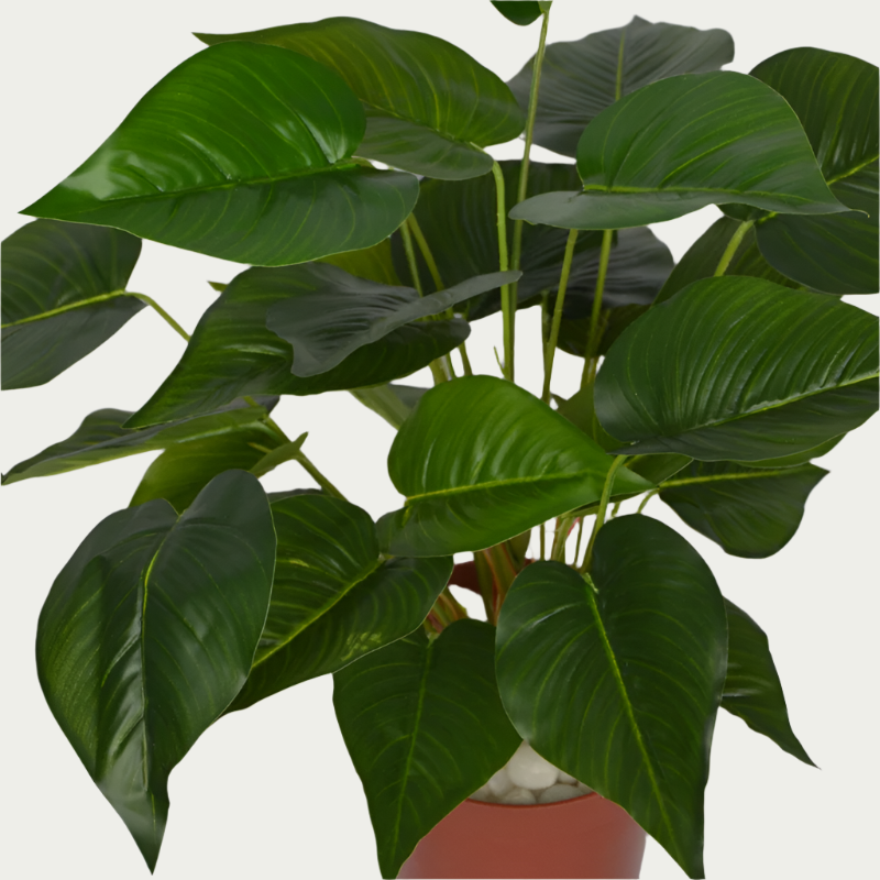 1 Ft Artificial Betel Leaf Bush 795 – Faux Green Plant as part of a decorative indoor arrangement