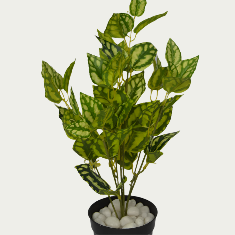 2 Ft Watermelon Bush Premium Decorative Green Bush – Vibrant Decorative Plant for Home or Office – Shop Luxiplant on display with vibrant artificial foliage and lifelike features.