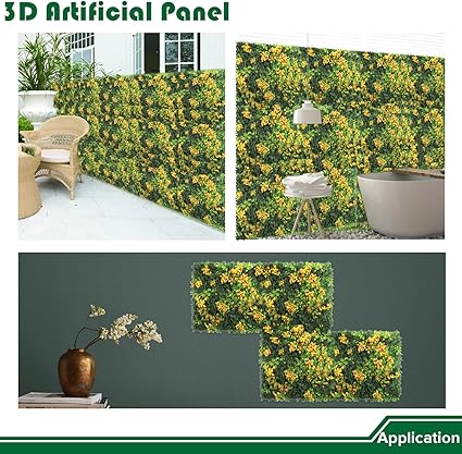 Artificial Grass Wall Panels – 100x100cm Faux Boxwood Greenery Backdrop | Decorative Hedge Panels for Outdoor Privacy Fence, Garden & Wedding Decor