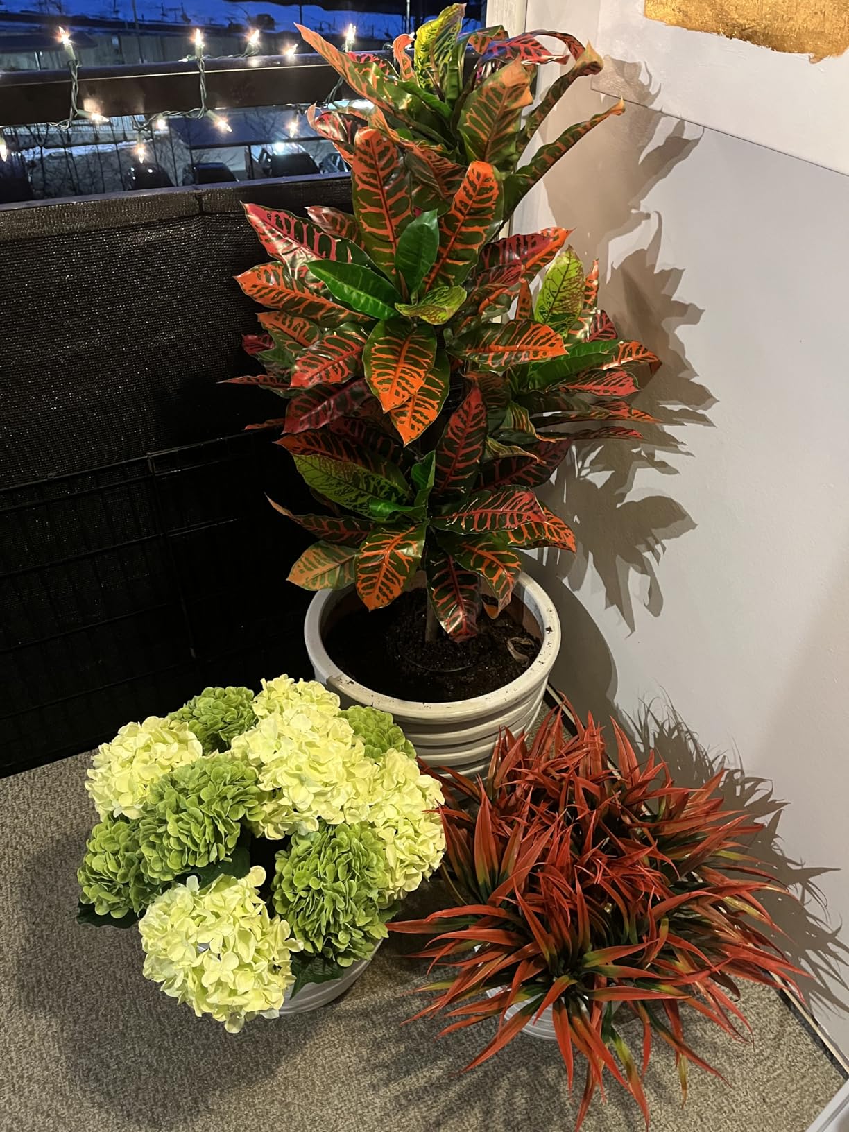 3 Ft Artificial Croton Palm Tree – Vibrant Fake Plant with Variegated Leaves for Home & Office – faux greenery with vibrant texture