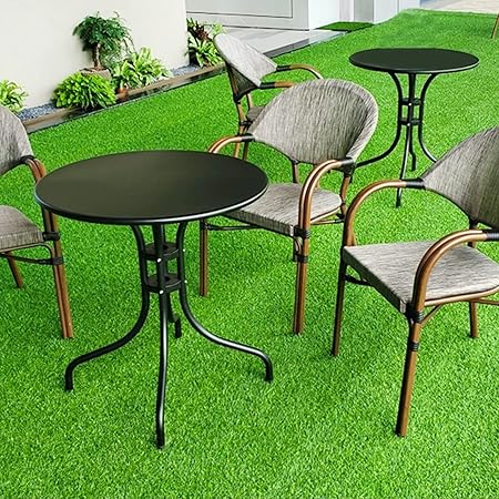 40mm Green Artificial Grass Mat – 4FT x 6.5FT Deluxe Synthetic Turf Rug for Indoor & Outdoor Use, Fake Lawn Carpet for Patio, Garden, Balcony & Pets