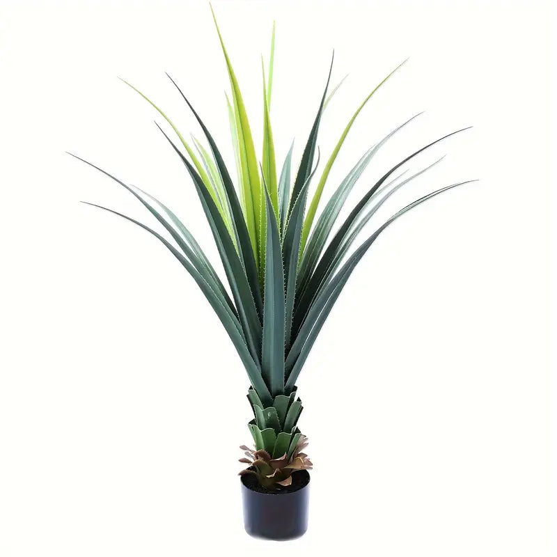 Lifelike Faux Agave Snake Plant – Modern Home and Office Decor
