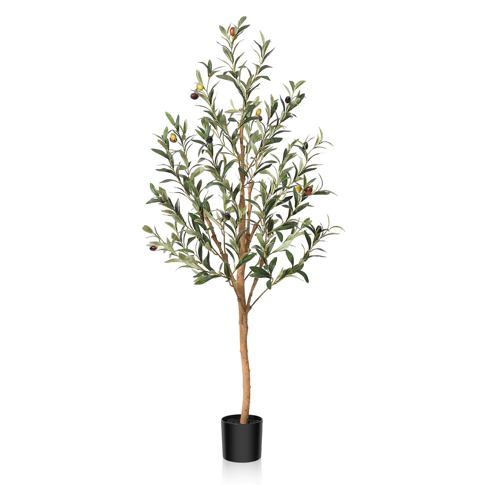 4 Ft Artificial Olive Tree Indoor-Lifelike Faux Olive Plant for Home & Office Decor 4ft Luxiplant