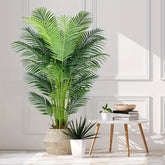 Real-Touch Faux Palm Tree – High-Quality Fabric Leaves for Home & Office