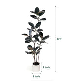 Artificial Rubber Tree – Waterproof & Durable Decorative Plant