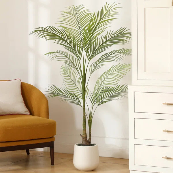 High-quality fabric leaf Faux Palm Plant for home and office decor