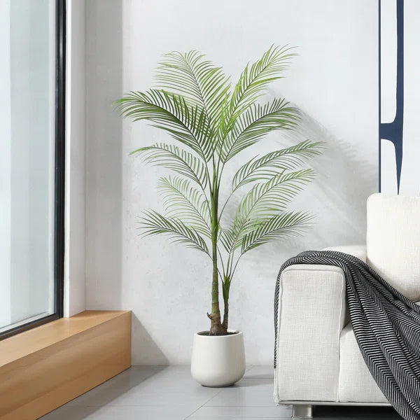 Lifelike artificial palm plant perfect for indoor and outdoor use