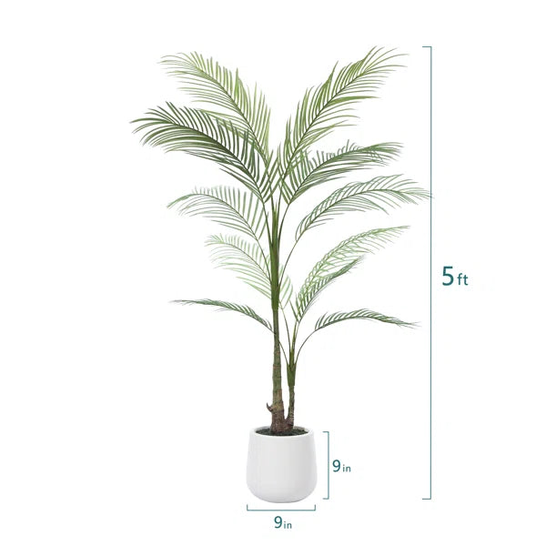 Tropical Faux Palm Tree with realistic texture and sturdy design