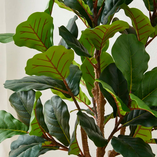 Decorative faux fiddle leaf fig tree for commercial and residential spaces
