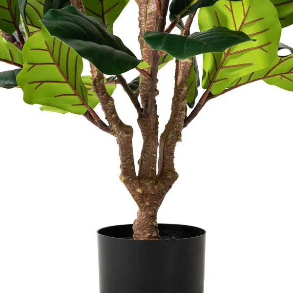 Tall artificial fiddle leaf fig tree, ideal for statement home decor