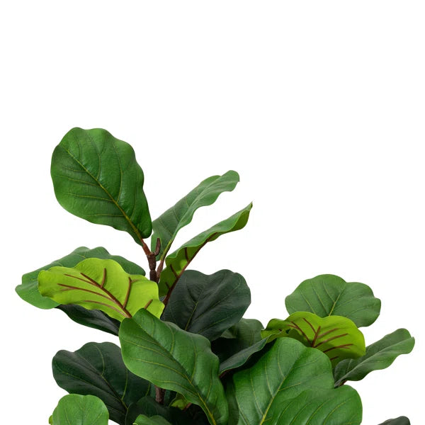 Lifelike artificial fiddle leaf fig plant with high-quality materials