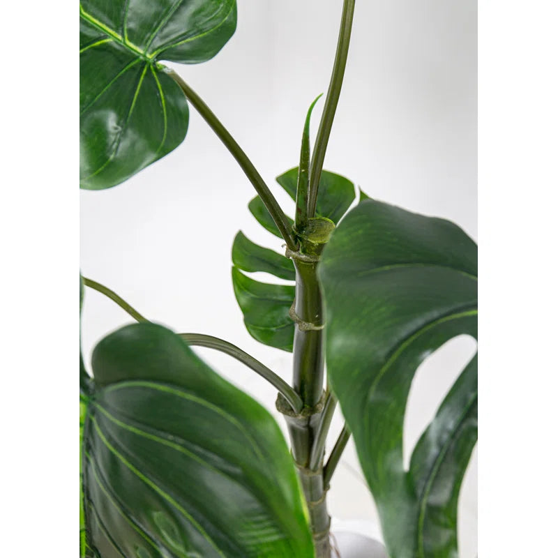 3ft Artificial Monstera Deliciosa with soft-touch green leaves