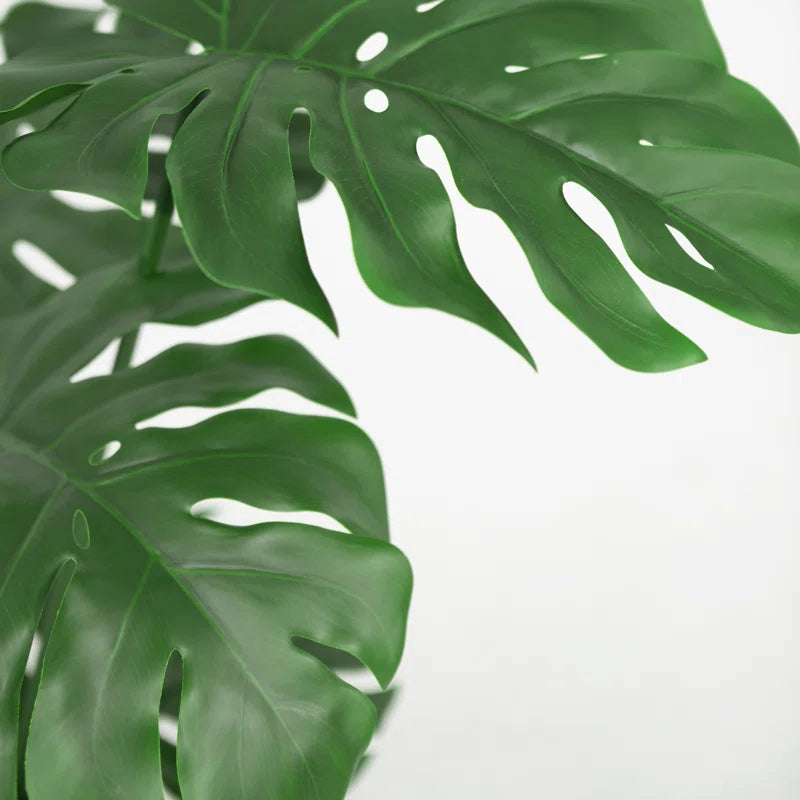 Lifelike faux Monstera Deliciosa for a tropical touch in home or office décor