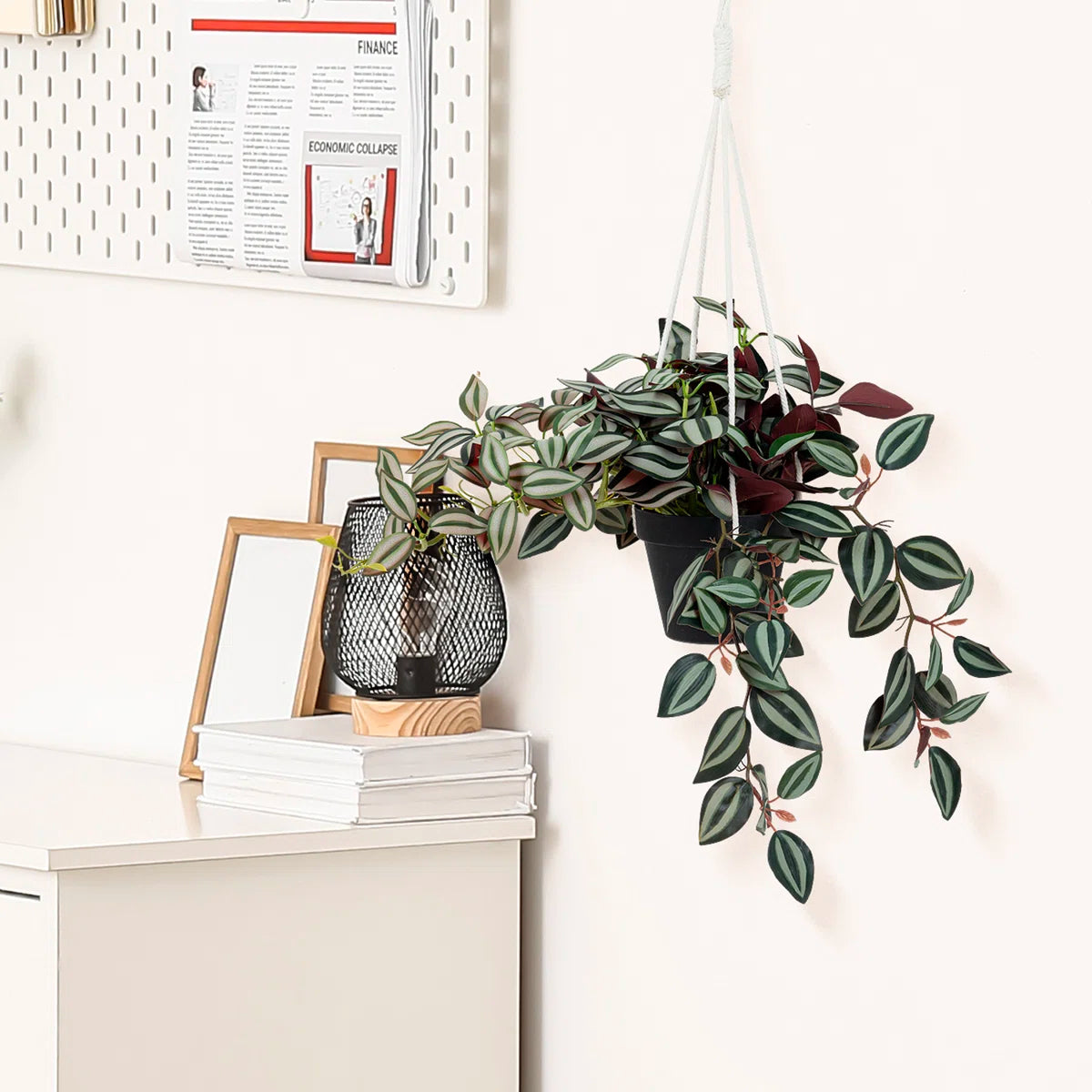 2 Ft Artificial Ruscus Leaf Hanging Plant – Lifelike Trailing Vines with Two-Tone Foliage for Indoor Wall, Shelf & Balcony